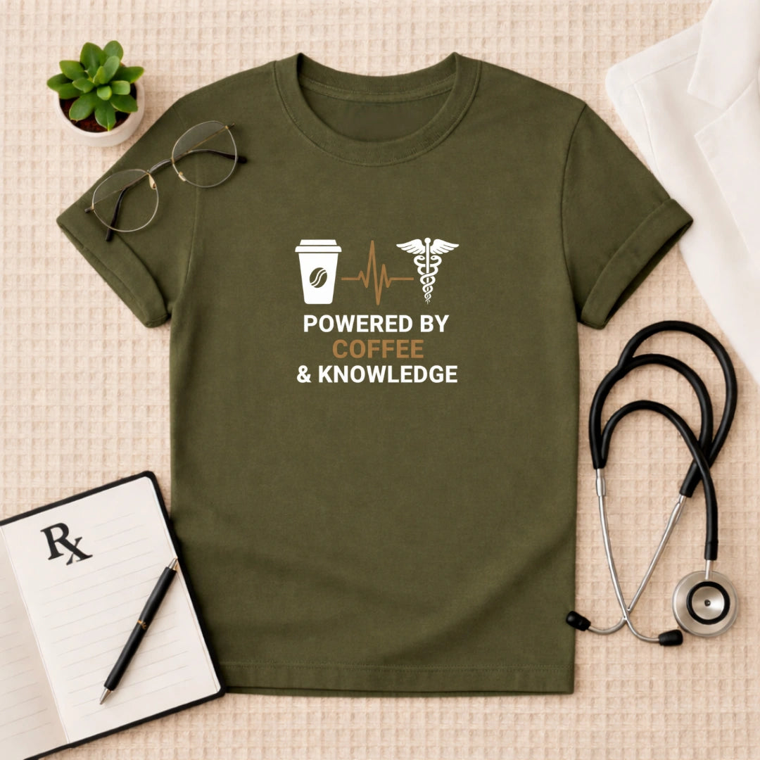 Powered by Coffee & Knowledge T-Shirt