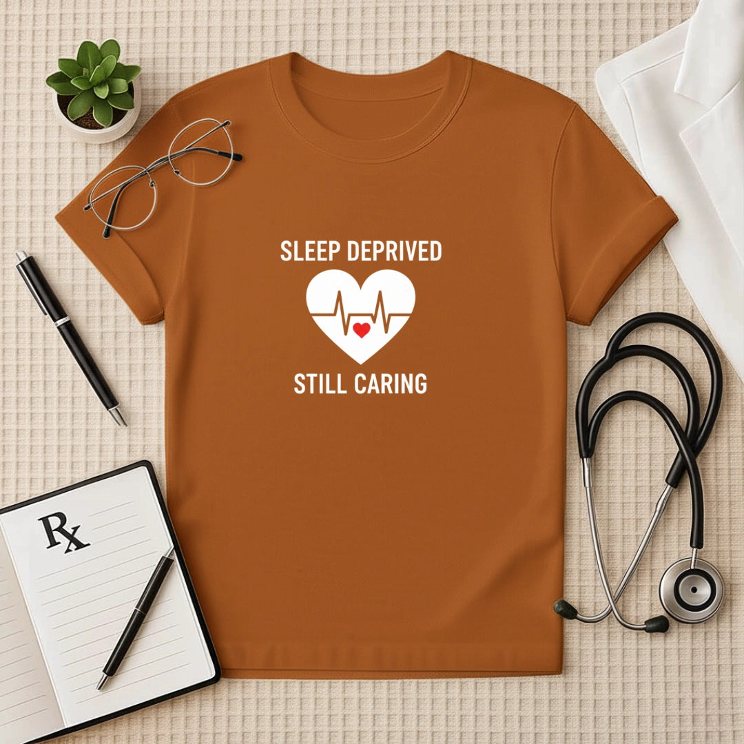 Sleep Deprived Still Caring T-Shirt