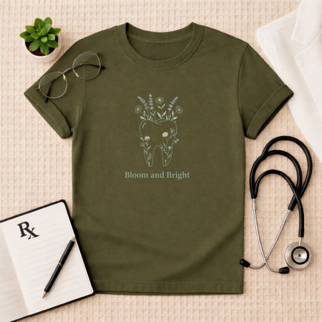 Bloom and Bright Dental Botanical T-Shirt