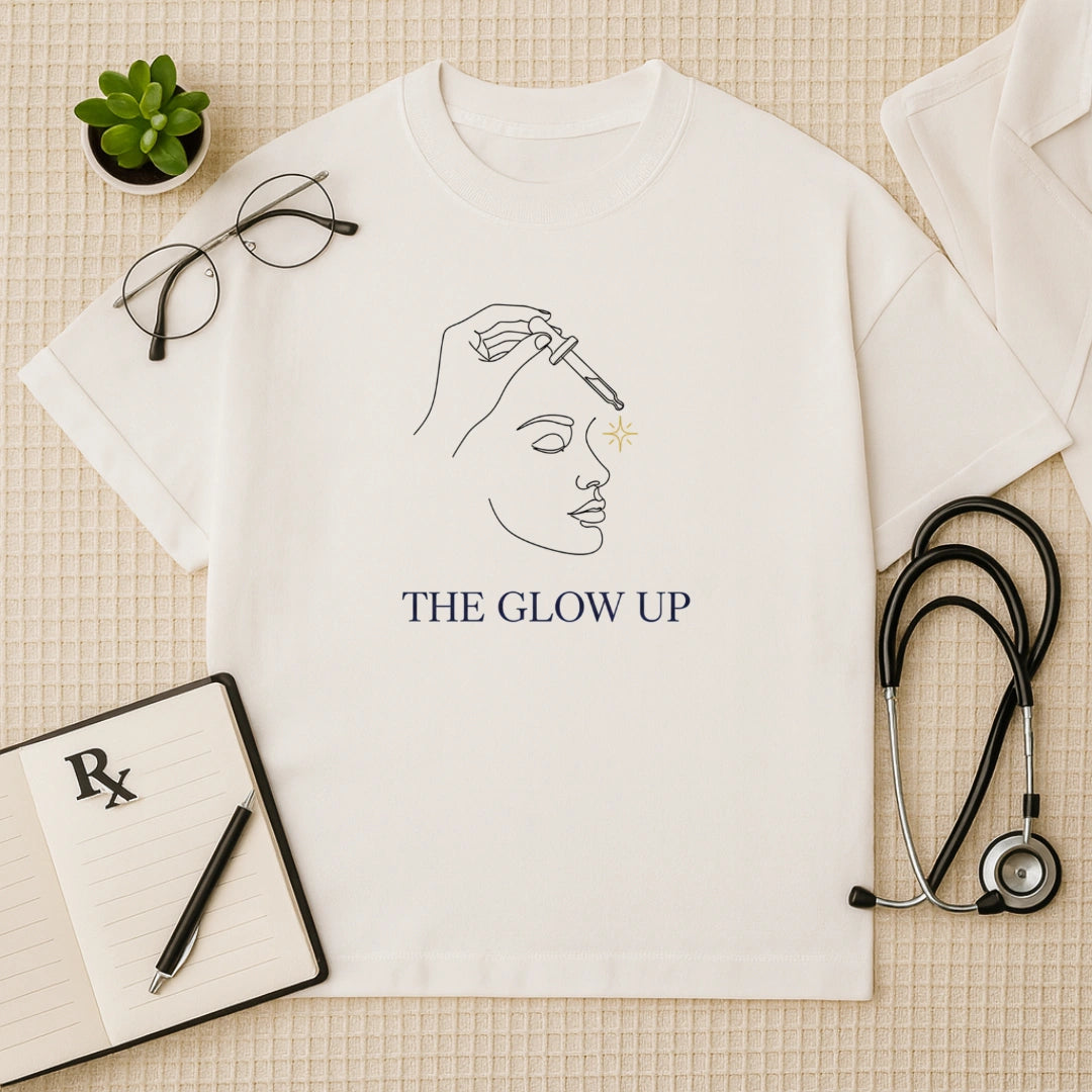 The Glow Up Serum Art Oversized T-Shirt