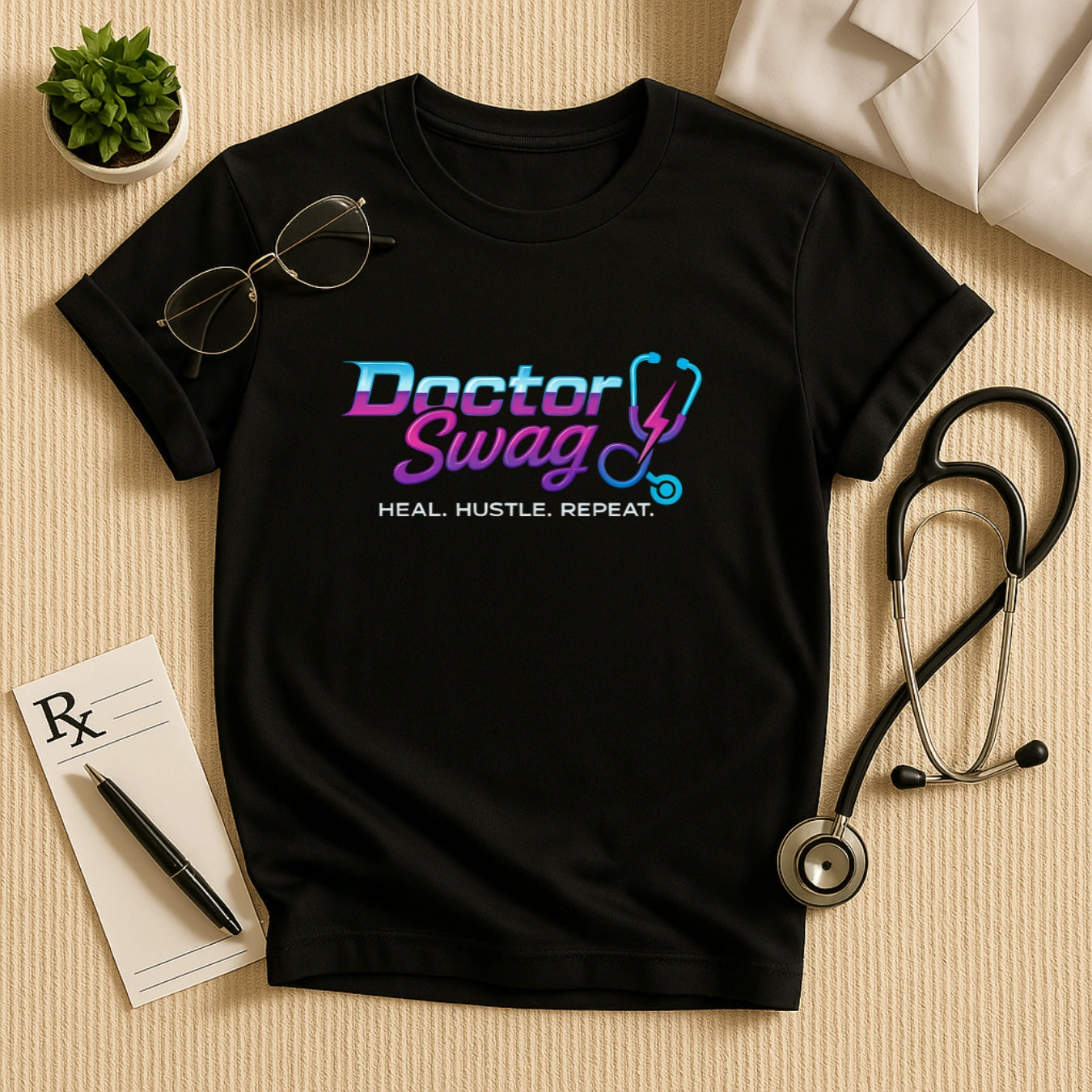 Doctor Swag Heal Hustle Repeat Unisex T-Shirt
