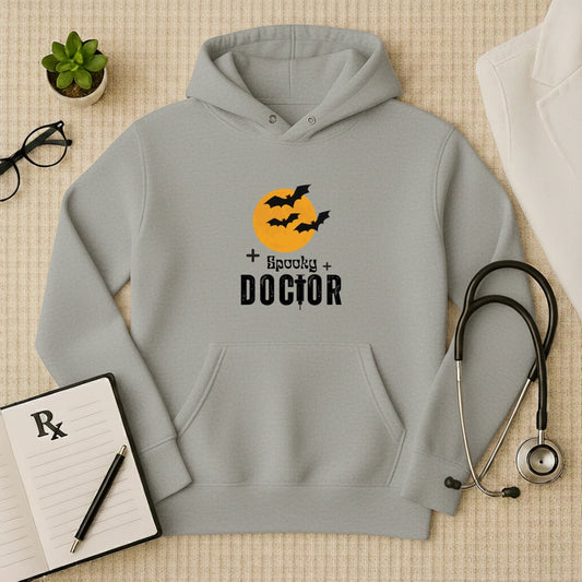 "Spooky Doctor" Halloween Medical Merch Cotton Hoodie