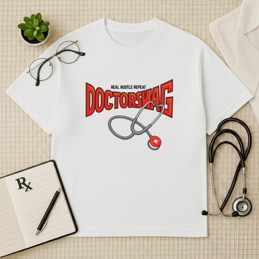 Doctorswag Oversized T-shirt: Heal Hustle Repeat Tee