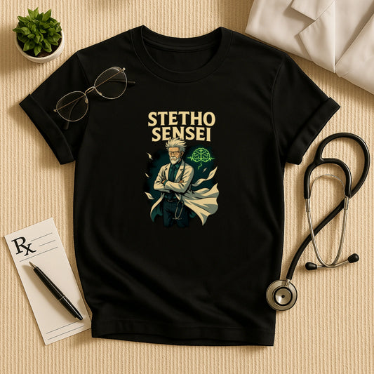 Stetho Sensei – Anime-Inspired Doctor T-shirt for Medical Pros