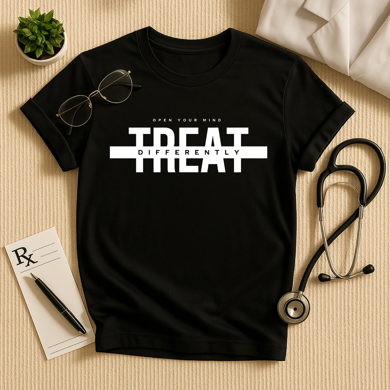 Treat Differently – Minimalist Doctor Quote Unisex T-shirt