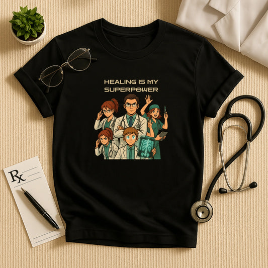 Healing Is My Superpower – Anime Medical T-Shirt for Healers & Doctors