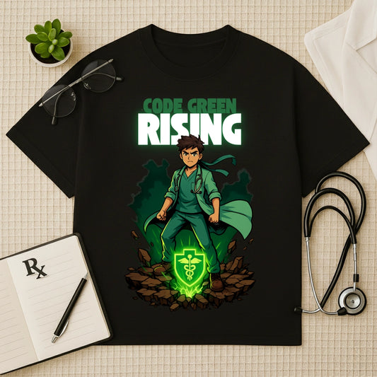 Code Green Rising Anime Doctor Oversized T-Shirt
