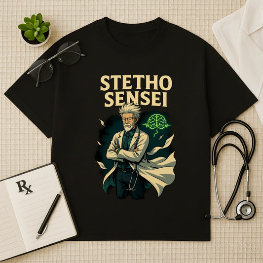Stetho Sensei Doctor Graphic Oversized T-Shirt