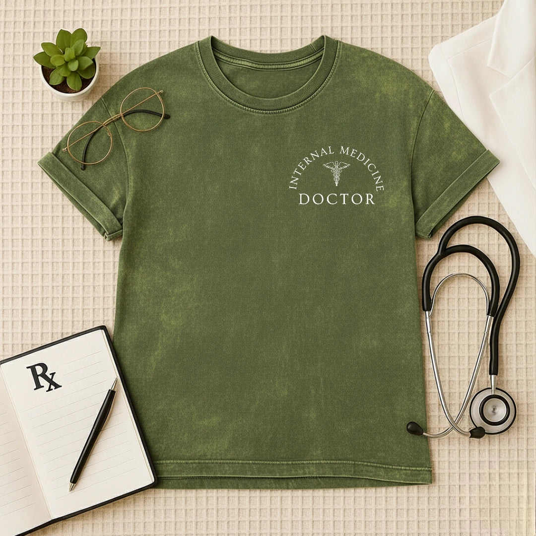 Internal Medicine Doctor | Acid Wash Oversized T-Shirt