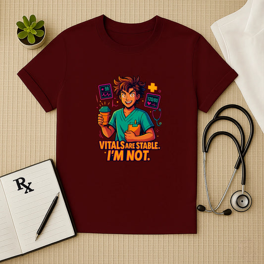 Funny Doctor T-Shirt: Medical Humor Vitals Tee