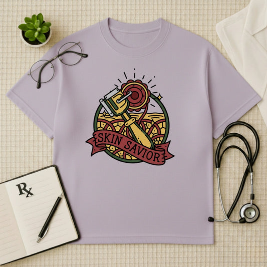 Skin Savior Tattoo Art Oversized T-Shirt