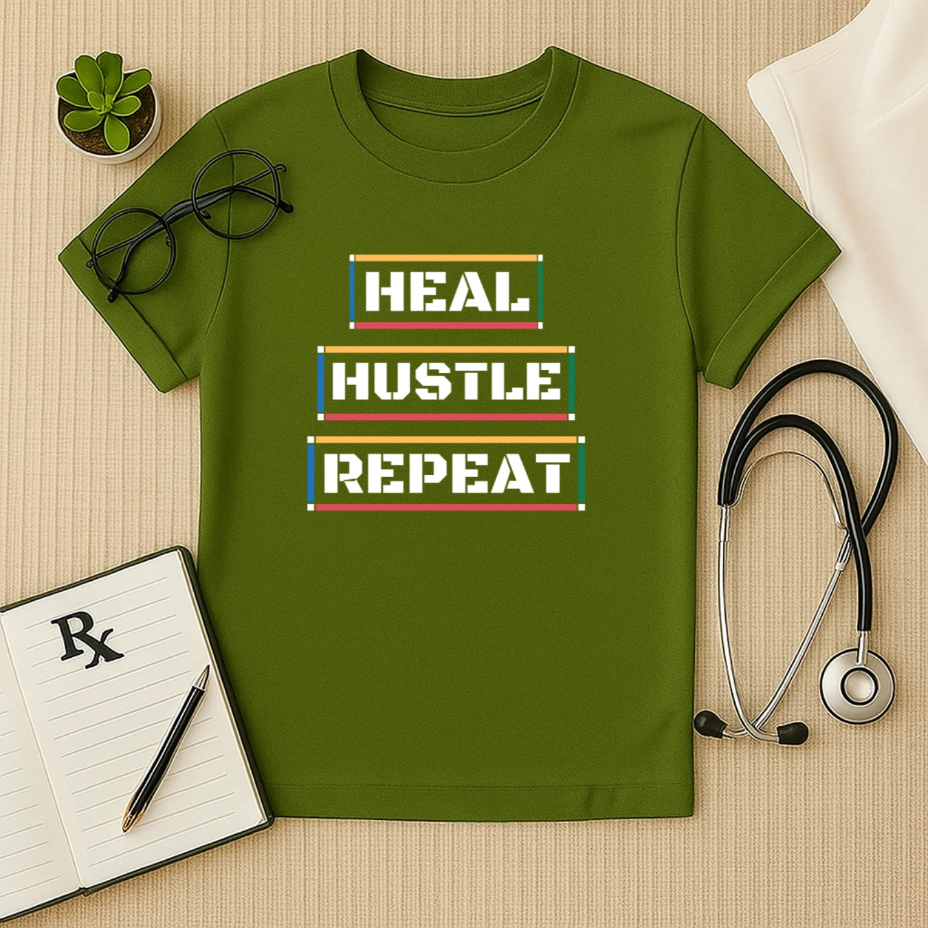 Heal Hustle Repeat: Doctor's Grind T-Shirt
