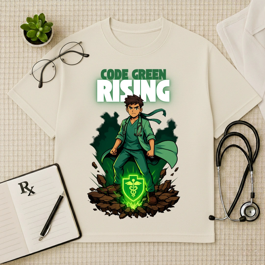 Code Green Rising Anime Doctor Oversized T-Shirt