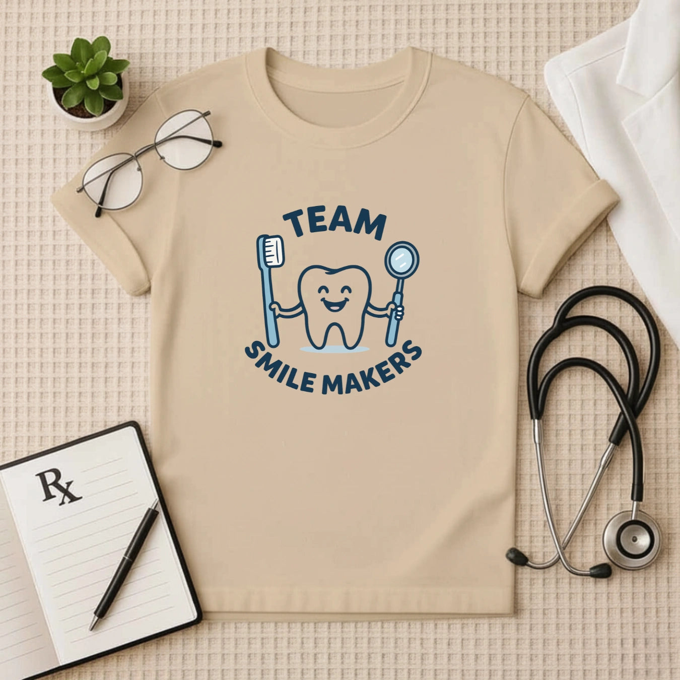 Team Smile Makers T-Shirt | Unisex Dentist Tee for Dental Staff Crew