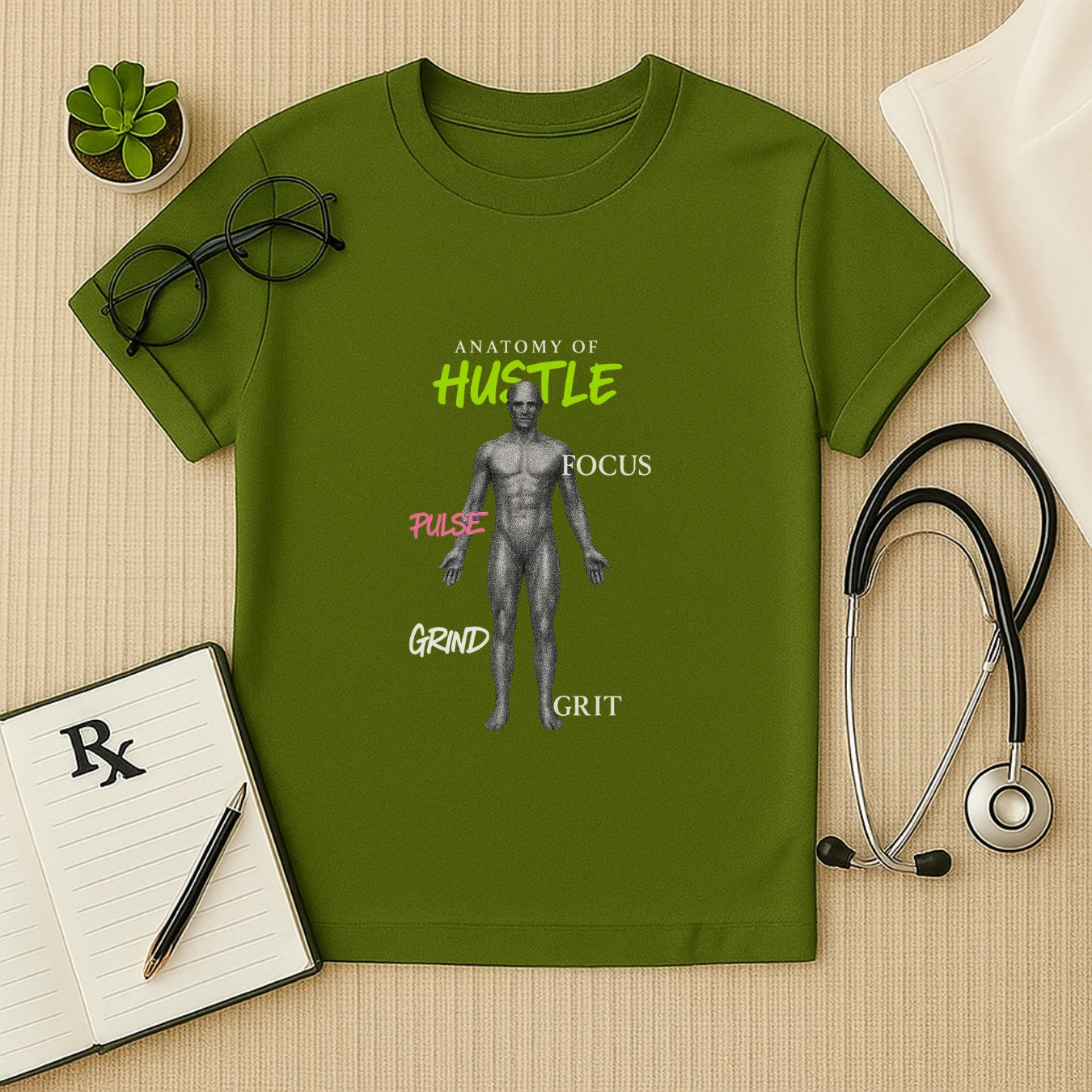 Anatomy of Hustle – Motivational Doctor T-shirt