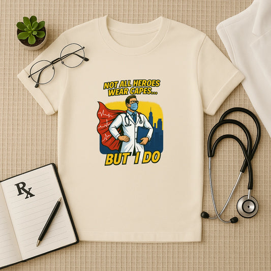 Not All Heroes Wear Capes – Doctor T-shirt