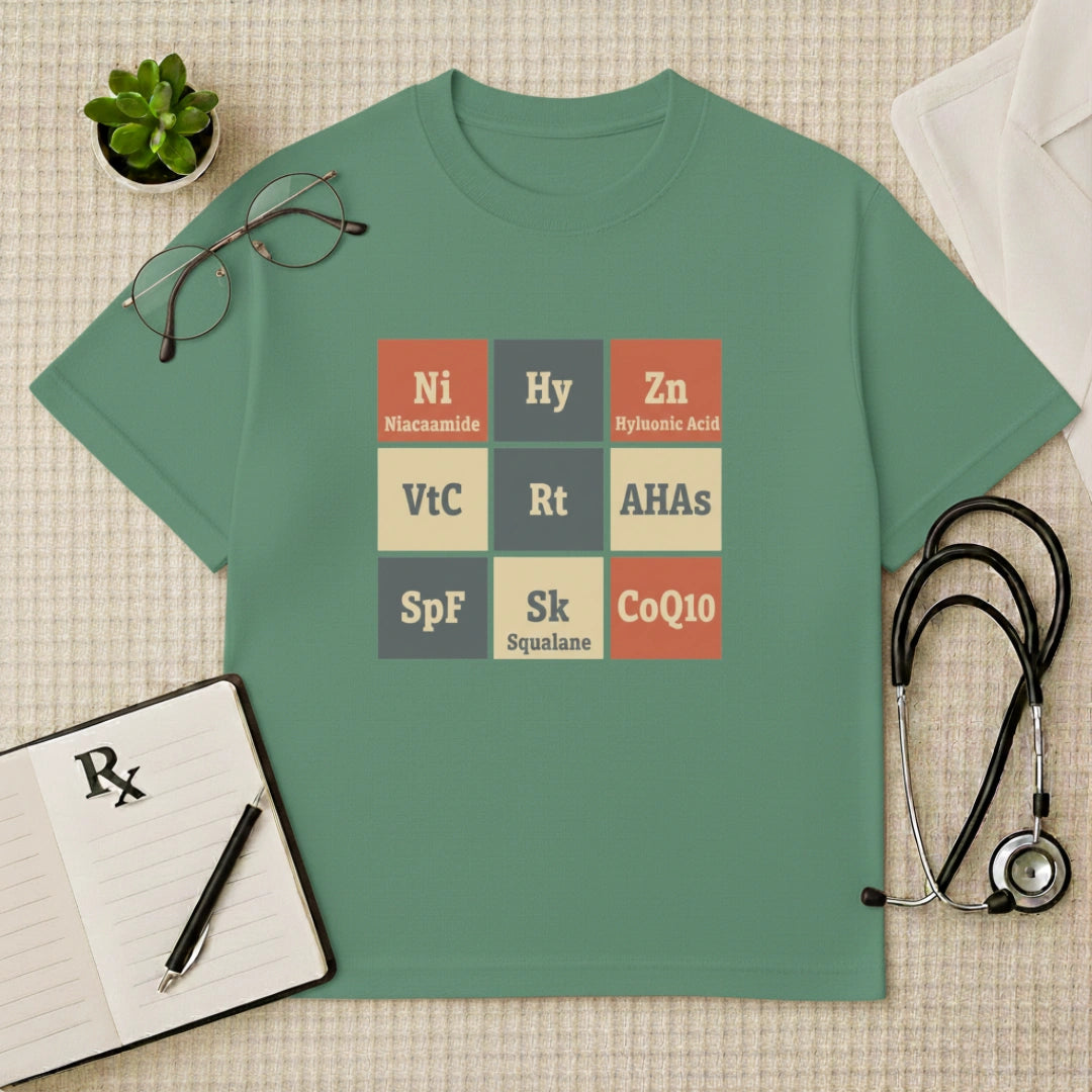 Skincare Elements Periodic Oversized T-Shirt