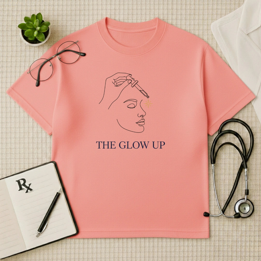 The Glow Up Serum Art Oversized T-Shirt