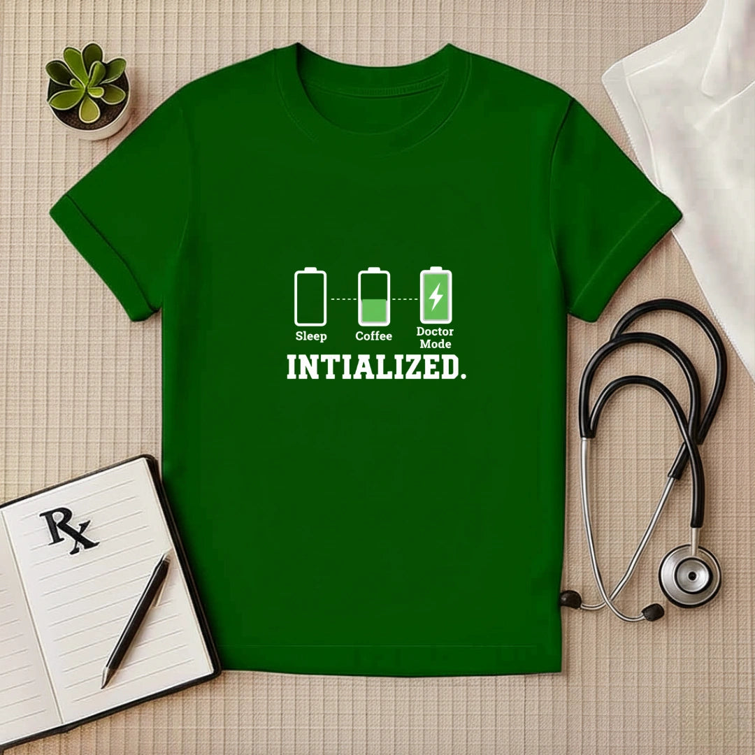 Doctor Mode Initialized Battery T-Shirt
