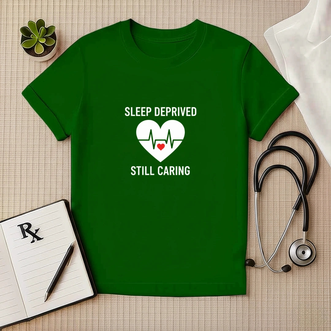 Sleep Deprived Still Caring T-Shirt