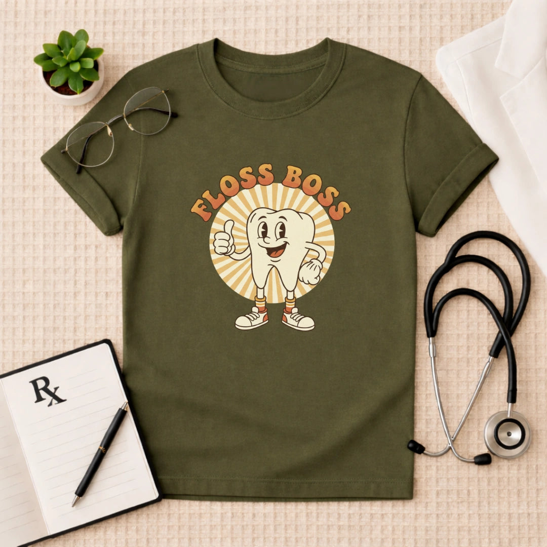 Floss Boss Retro Dental T-Shirt
