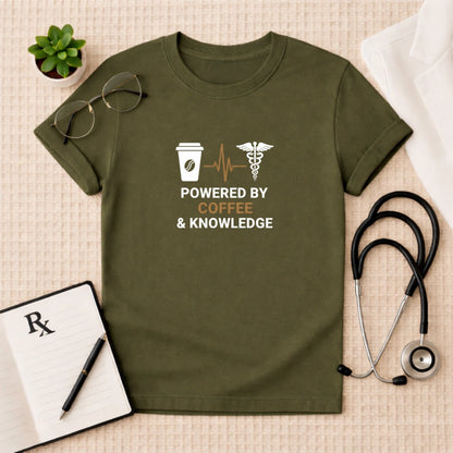 Powered by Coffee & Knowledge T-Shirt