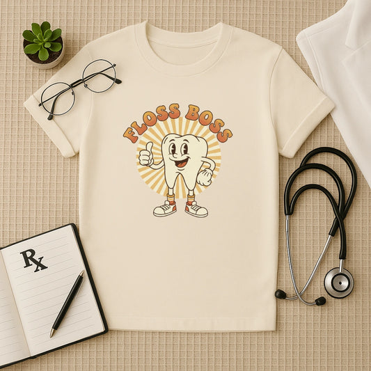 Floss Boss Retro Dental T-Shirt