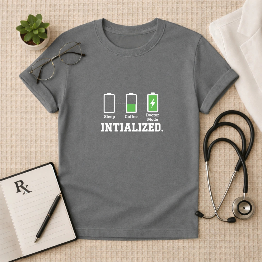 Doctor Mode Initialized Battery T-Shirt