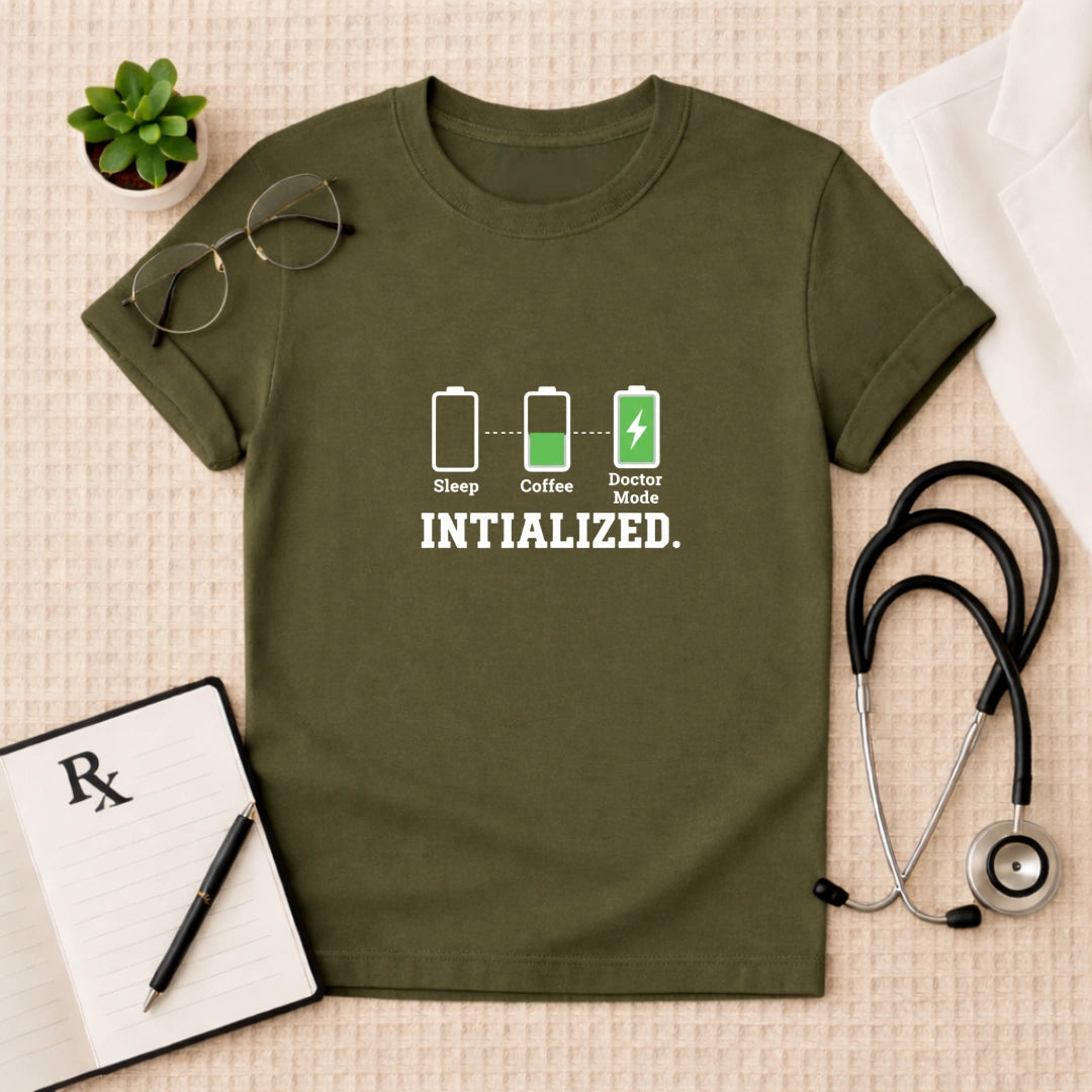 Doctor Mode Initialized Battery T-Shirt