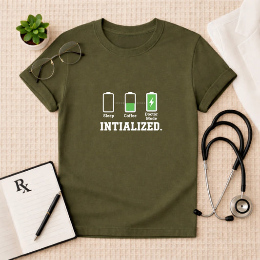 Doctor Mode Initialized Battery T-Shirt