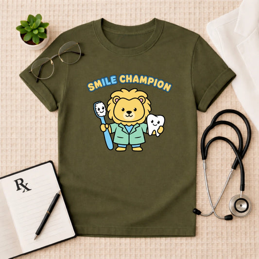Smile Champion Lion Dentist T-Shirt