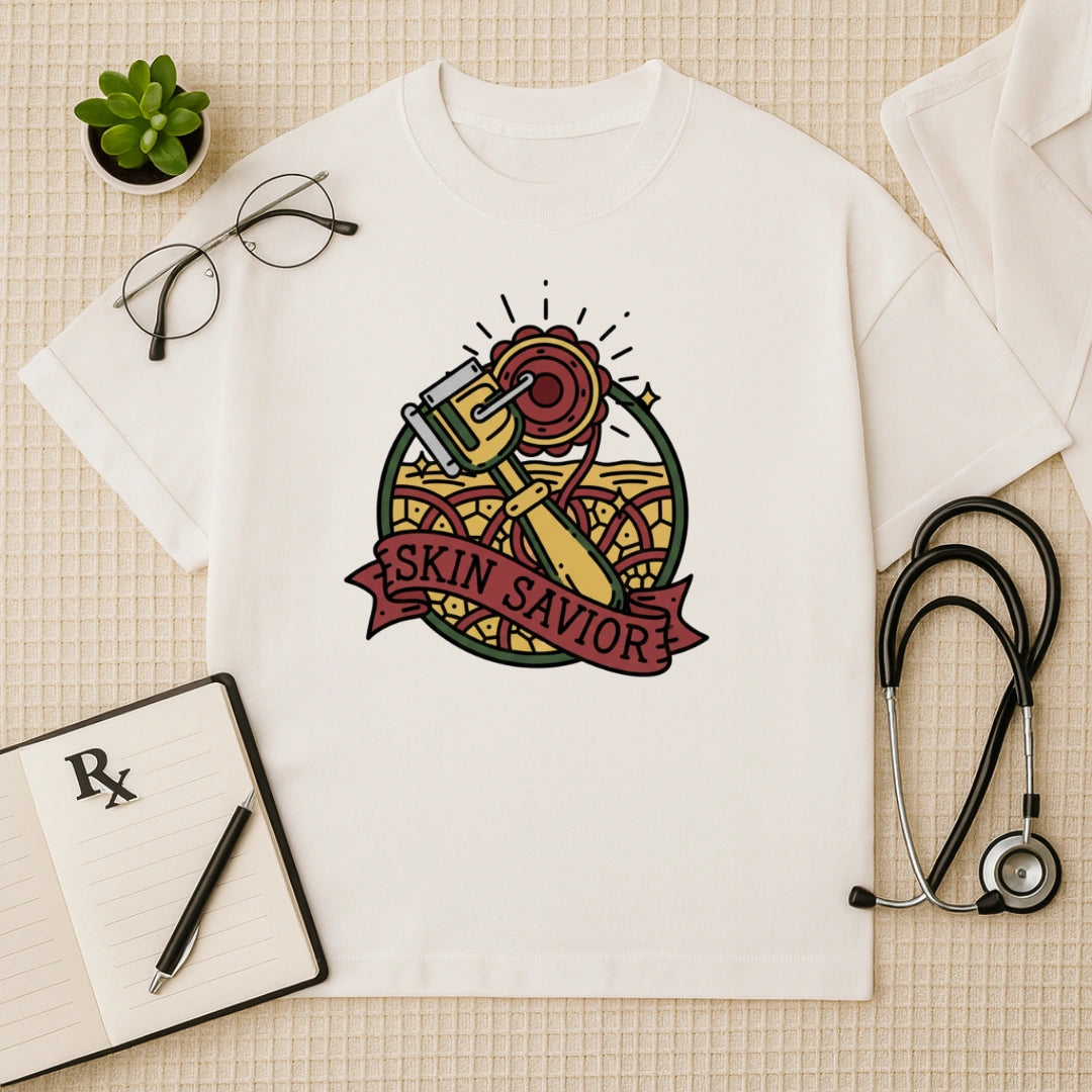 Skin Savior Tattoo Art Oversized T-Shirt