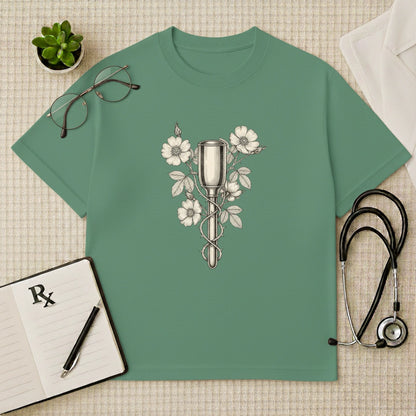 Floral Pinard Horn Gynae Oversized T-Shirt