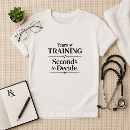 Years of Training Seconds to Decide T-Shirt