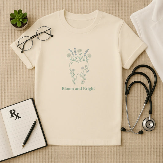 Bloom and Bright Dental Botanical T-Shirt