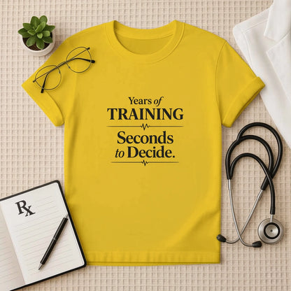 Years of Training Seconds to Decide T-Shirt