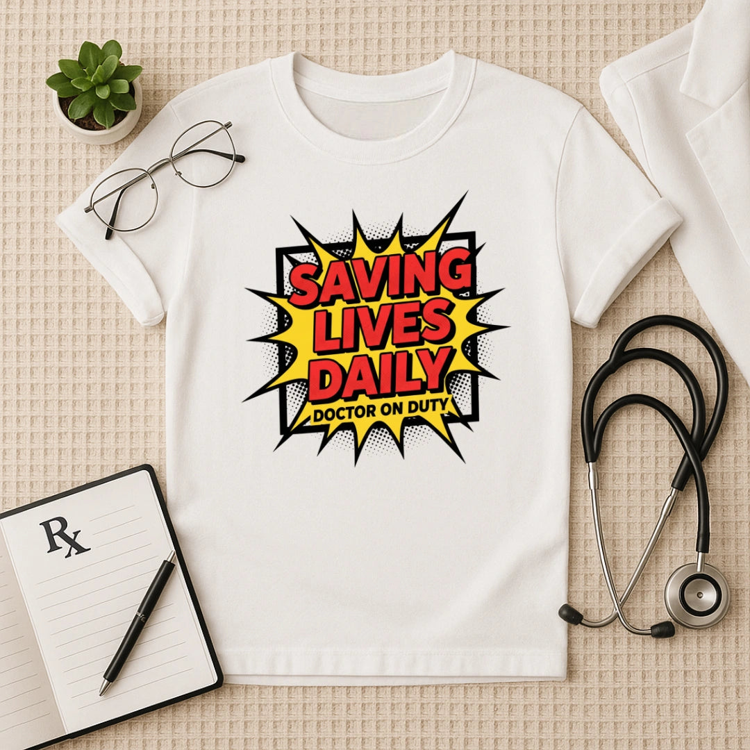 Saving Lives Daily Comic Edition Doctor T-Shirt