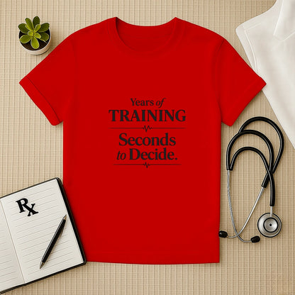 Years of Training Seconds to Decide T-Shirt