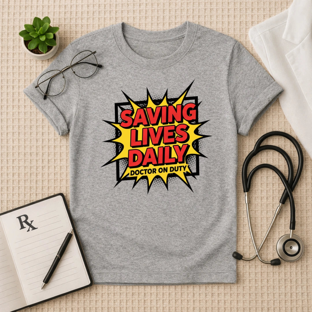 Saving Lives Daily Comic Edition Doctor T-Shirt