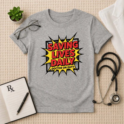 Saving Lives Daily Comic Edition Doctor T-Shirt
