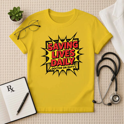Saving Lives Daily Comic Edition Doctor T-Shirt