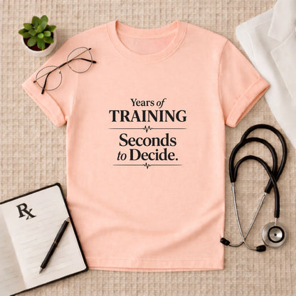 Years of Training Seconds to Decide T-Shirt