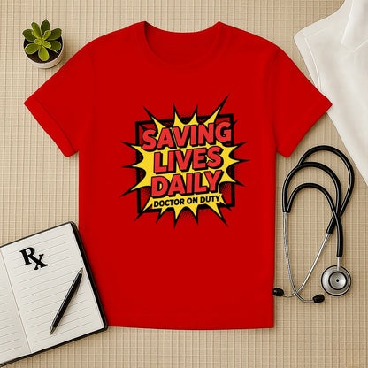 Saving Lives Daily Comic Edition Doctor T-Shirt