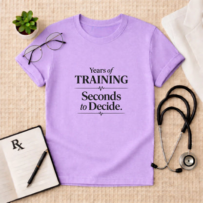 Years of Training Seconds to Decide T-Shirt