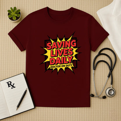 Saving Lives Daily Comic Edition Doctor T-Shirt