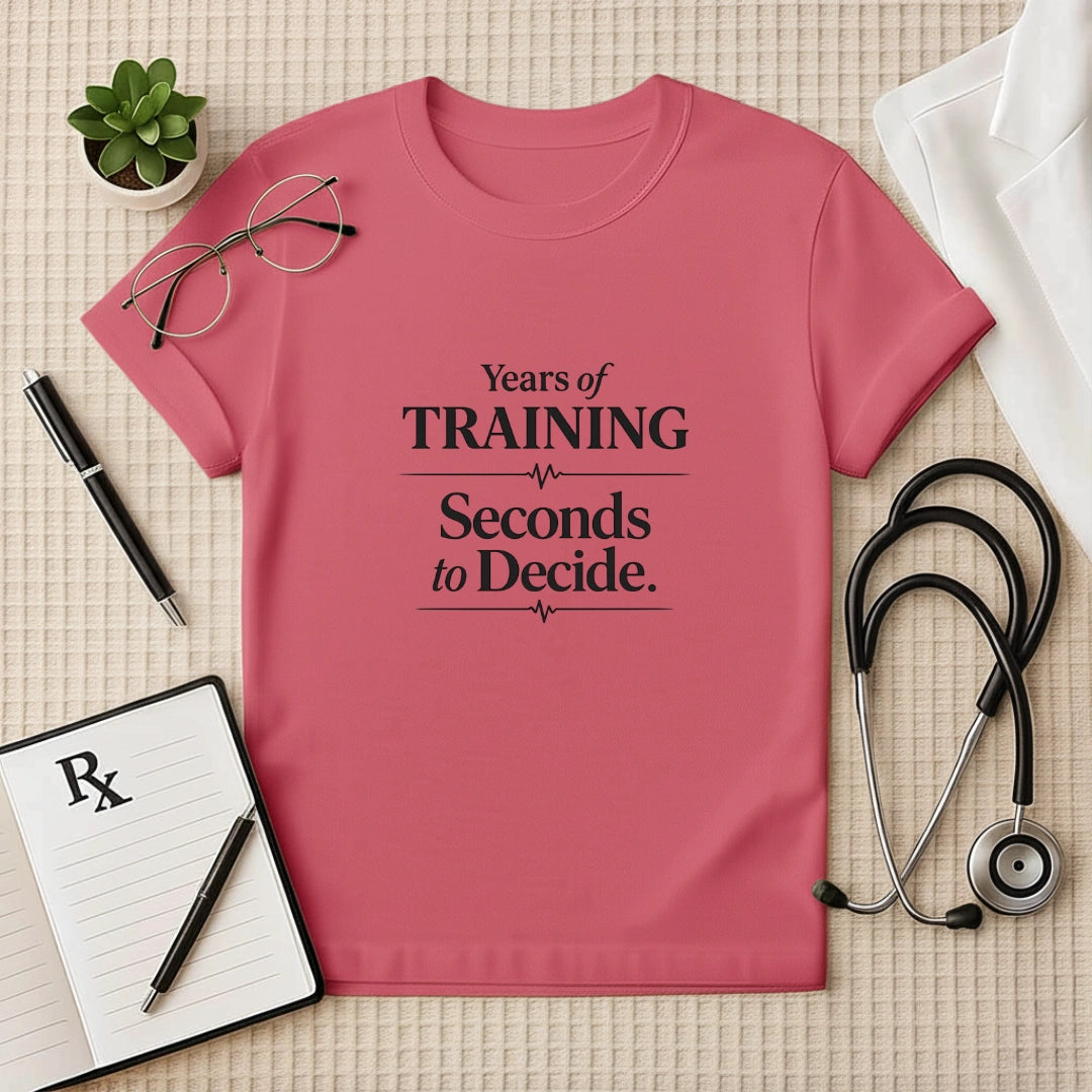 Years of Training Seconds to Decide T-Shirt