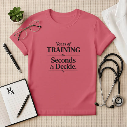 Years of Training Seconds to Decide T-Shirt