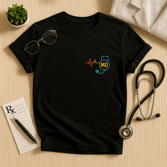 Pulse MD Logo T-Shirt – Minimalist Doctor Design Tee