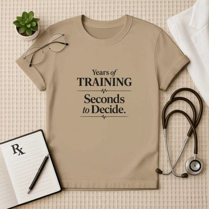 Years of Training Seconds to Decide T-Shirt