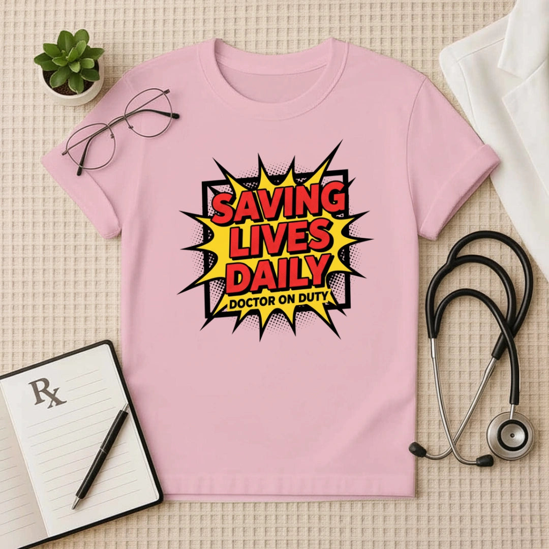 Saving Lives Daily Comic Edition Doctor T-Shirt